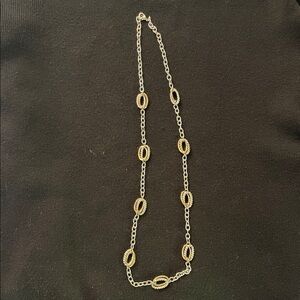 Elegant Gold and Silver Link Necklace